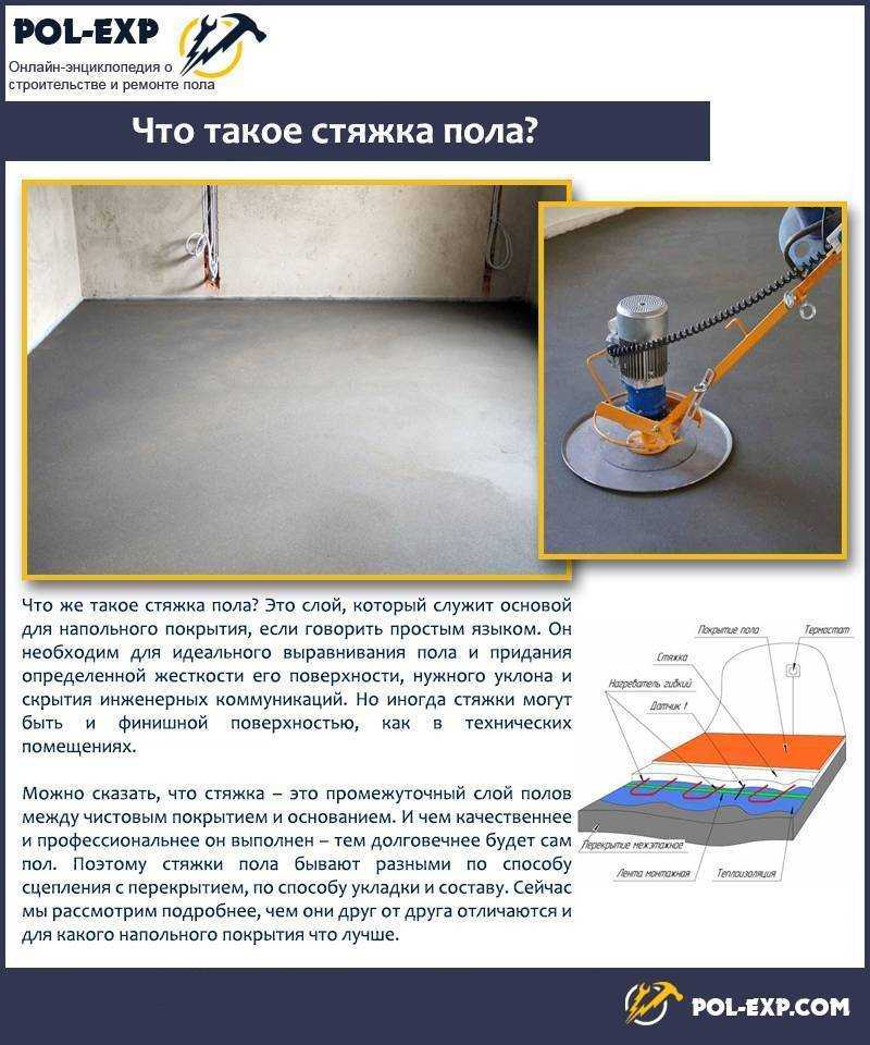 Полусухая стяжка пола: технология, плюсы и минусы