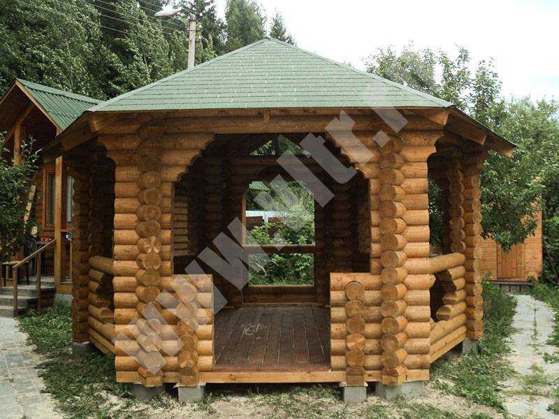 Беседки из бревна (68 фото): дачи с беседкой из оцилиндрованного сруба, рубленные бревенчатые конструкции с мангалом, постройки из оцилиндровки