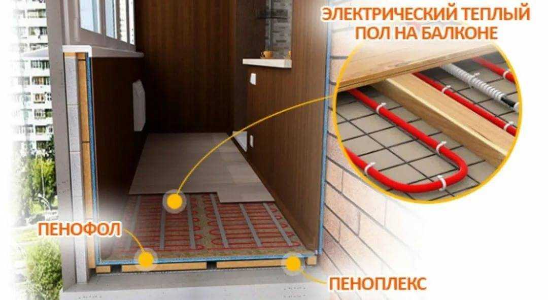 Теплые полы на балконе или лоджии