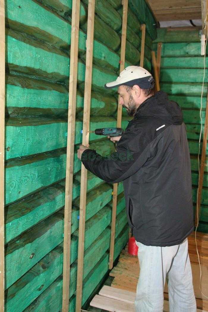 Как выровнять стены в деревянном доме изнутри?
