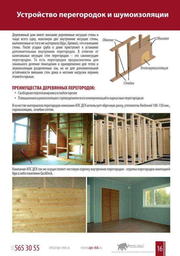 Каркасные перегородки в деревянном доме: внутренние и внешние, их толщина и монтаж