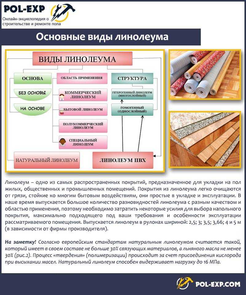 Виды линолеума: характеристики напольного покрытия и фото в интерьере