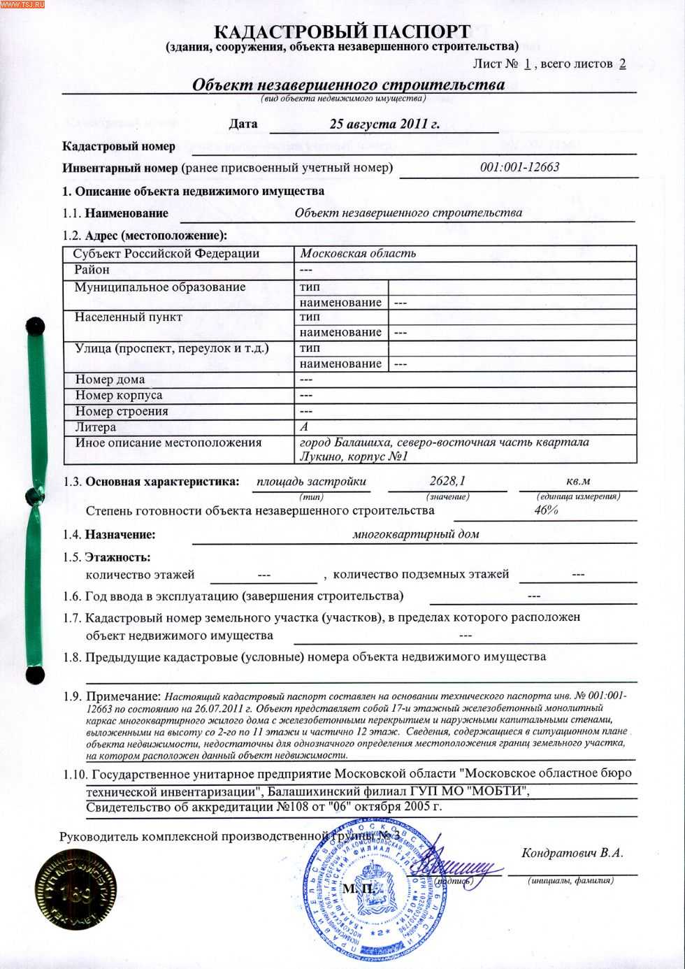 Что такое кадастровый паспорт земельного участка