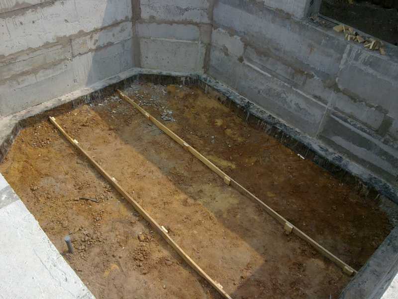 Бетонный пол в погребе, подвале гаража и устройство своими руками